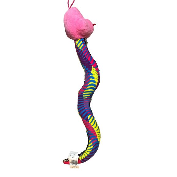 Flip Sequin Plush Toy Snake 16 inch Long Pink Head - Picture 14 of 16